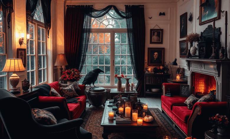 Halloween Gothic Living room